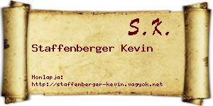 Staffenberger Kevin névjegykártya