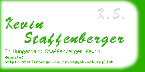 kevin staffenberger business card